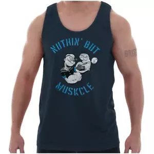 Gym Bodybuilder Workout Vintage Popeye Gift Mens Tank Tops Sleeveless Shirt Tee - Picture 1 of 8