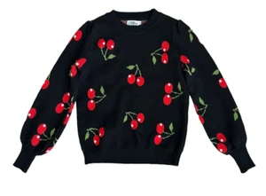 Danna Belle Cherries Print Girls 8Y Sweater ADORABLE - Picture 1 of 7