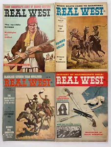 Real West Magazine, Vol. 4, 1961, Vintage Western History, Pulp, Lot of 4 - Foto 1 di 18