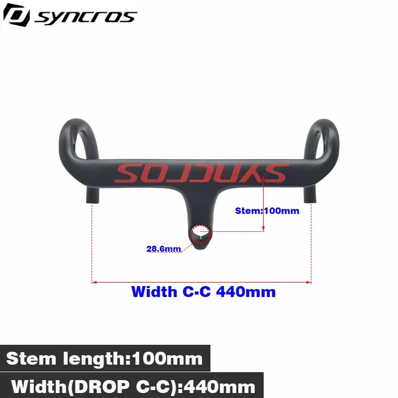 28.6mm Carbon Road Bike Handlebar 400/420/440mm Internal Routing Drop Bar Matte - Image 1 of 4