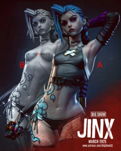 3D Print 1/8 Scale The Loose Cannon Jinx Unpainted Resin UnassembledSatue H23cm - Picture 1 of 11