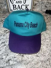 Vintage 90’s Panama City Beach SnapBack Teal & Purple Hat by KC Florida USA