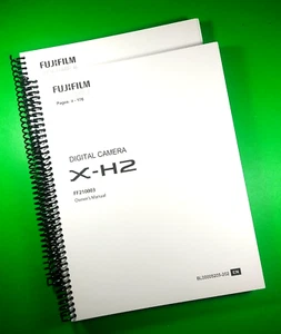 Owners Manual for Fujifilm X-H2 404 Pages W/Clear Covers! - Picture 1 of 3