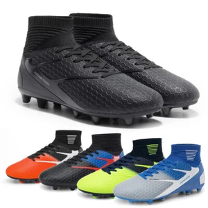 Men High-Tops Soccer Cleats Adult Football Professional Athletic Training Shoes - Picture 1 of 37