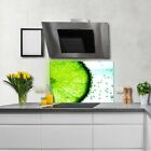 70Cm Wide X 60Cm High Digital Printed Glass Splashback Lime Slice 325 S078