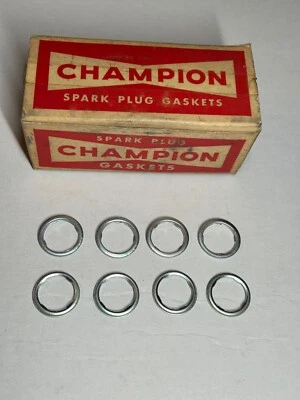 (8) Vintage NOS Champion N678 14mm Spark Plug Gaskets 1960's - Lot of Eight Foto 1 de 4