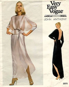 1970's VOGUE Evening Top&Skirt John Anthony Pattern 2075 Size 12 UNCUT - Picture 1 of 2
