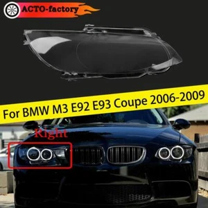 Front Transparent Cover Right For BMW M3 E92 E93 Coupe 2006-2009 Headlamp Lens - Picture 1 of 7