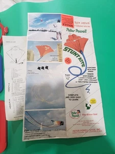 Vintage Stunt Kite Accessories - Powell Brochure, Winders, some line Streamers - Picture 1 of 2