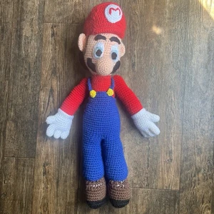 Mario Character Large Super Mario Hand Crochet 26in Plush Crochet Doll - Picture 1 of 5