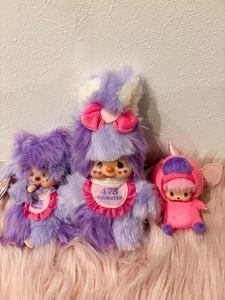NEU Shinako Monchhichi Collab 3er Set Lila Zuckerwatte Vanille Duft von JP - Bild 1 von 2