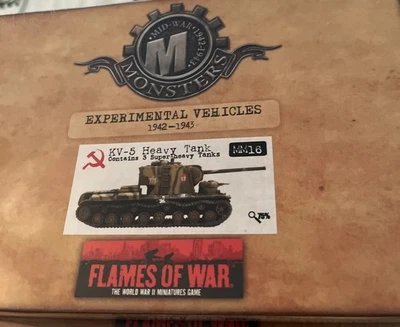 MONSTRUOS DE MEDIA GUERRA LLAMAS DE GUERRA KV-5 TANQUE PESADO EJÉRCITO RUSO MM16 Nuevo Sellado Foto 1 de 3
