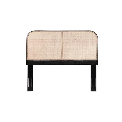 Cabecero contemporáneo de caña y teca de ratán Bowery Hill en natural Foto 1 de 4