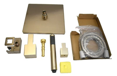 Delta 342701-CZ Shower Head Rainfall 10" Square Modern Champagne Bronze READ - Image 1 of 4