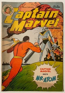 Captain Marvel Adventure 78 Fawcett Golden Age 1947 6.0 Fine Mr. Atom - Picture 1 of 2