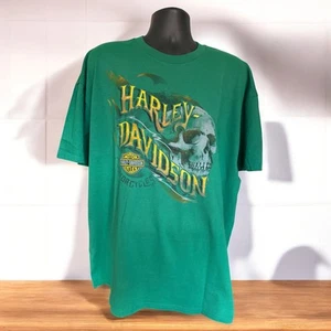 Harley Davidson Green T-Shirt 2XL Chunky River Historic Meridian Mississippi NWT - Picture 1 of 5