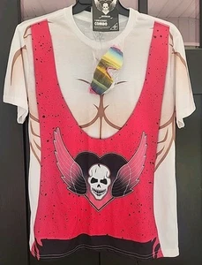 WWE Men's S Medium Bret Hart Halloween Graphic Costume T-shirt & Sunglasses - Picture 1 of 3