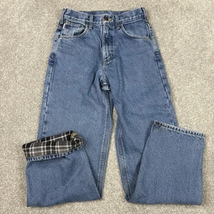 Carhartt Jeans Mens 28x32 (Fits 27x32) Flannel Lined Straight Leg B172 DST Y2K - Picture 1 of 10