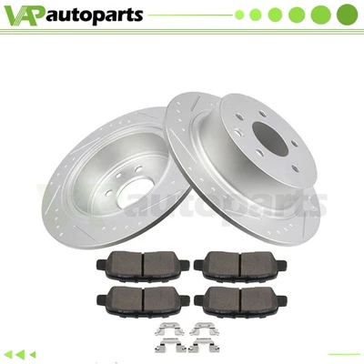 Slotted Rear Brake Pads And Rotors For Nissan Altima Sentra 2007 2008 - 2017 Foto 1 de 4