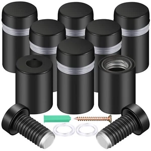 8 Pieces Stainless Steel Standoff Screws Wall Standoff Advertising Nail Mount... - Picture 1 of 7