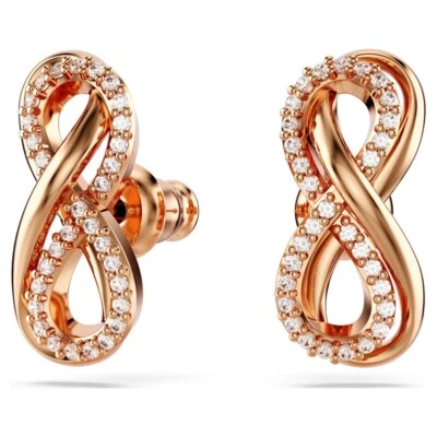 Pendientes infinito Hyperbola Swarovski blancos tono oro rosa 5684085 - Imagen 1 de 2