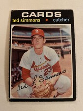 1971 TOPPS #117 TED SIMMONS ROOKE RC ST. LOUIS CARDINALS CATCHER *FREE SHIPPING*