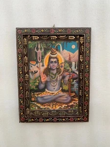 "Cornice vintage, cornice fotografica Lord Shiva, cornice dipinta decorazione da parete -9 x 12" - Foto 1 di 10