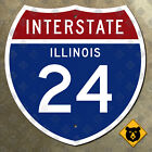 Illinois Interstate 24 highway marker road sign 24x24