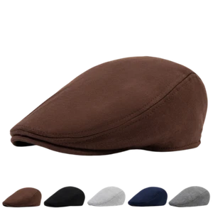 Men Cotton Flat Duckbill Summer Ivy Hat Cycling Driver Newsboy Beret Spring Cap - Picture 1 of 10