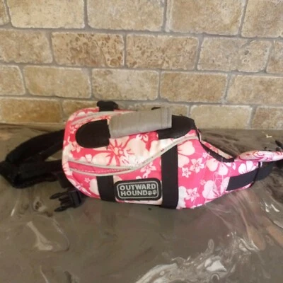 Chaleco Salvavidas Outward Hound Perro Floral Rosa Blanco - Entrenamiento de Nadador Principiante Foto 1 de 4