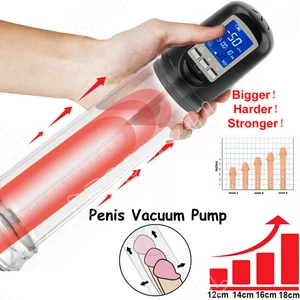 Automatic Male Vacuum Penis Pump Extender Enhancer Enlarger Helper Handfree Cup - Picture 1 of 11