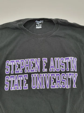 Stephen F Austin University SFA Lumberjacks Champion Black LG T-Shirt Cover