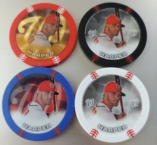 4 BRYCE HARPER 2014 TOPPS CHIPZ RED GOLD/BLACK GLOW/BLUE & GLOW IN THE DARK