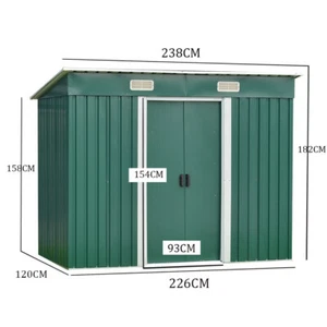 Large Metal Garden Shed Outdoor Garden Tool Storage House With Free Foundation - Picture 1 of 68