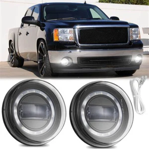 Front Bumper LED Fog Lights For 2007-2013 GMC Sierra 1500 Pickup Truck - Picture 1 of 16