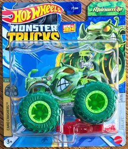 Monster Trucks CAMO Crashers #3/4 Rhinomite #HTM51 escala 1:64 Hot Wheels 2024 - Imagen 1 de 2