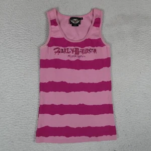 Vintage Harley Davidson Top Damen Gr. S Rosa Tank Top Made in USA - Bild 1 von 17