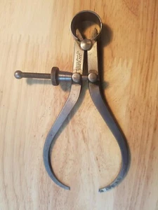 Lufkin Außenmessschieber Flachbein Vintage Maschinist 4 Zoll Antik  - Bild 1 von 2