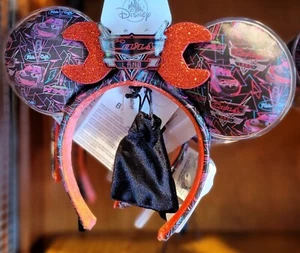 New Disney Parks Cars Lightning McQueen Light Up Glow Mickey Ears Headband 2023 - Picture 1 of 1