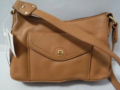 GA14 VTG NWT Etienne Aigner 7161 Tan Leather Mini Tote Speedy Bag Purse - Image 1 of 4