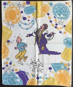 TINTIN Rare torchon essuie-tout Point-Tintin années 50/60 excellent état - Imagen 1 de 2