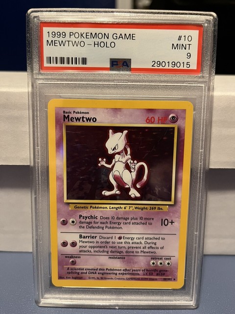 Mewtwo‑Holo 1999 Pokemon TCG Base Set Shadowless #10/102 - Novelship