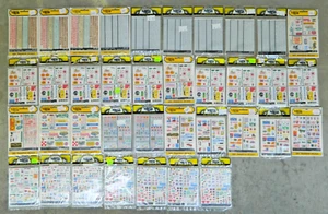Lot of (37) Woodland Scenics Dry Transfer Decal Sets (Letters, Signs, Posters) - Picture 1 of 16