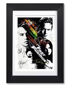 THE FAST AND THE FURIOUS MOVIE CAST SIGNED POSTER PHOTO PRINT AUTOGRAPH FILM - Bild 1 von 1