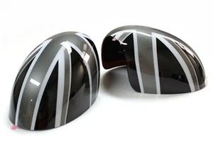 For MINI Cooper R55 R56 R57 R58 R60 R61 Black Jack Side Mirror Cover Manual Fold - Picture 1 of 7