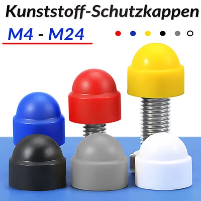 Schutzkappen für Schrauben Sechskantschrauben Abdeckkappen Hutmuttern M4 bis M24 - Bild 1 von 4