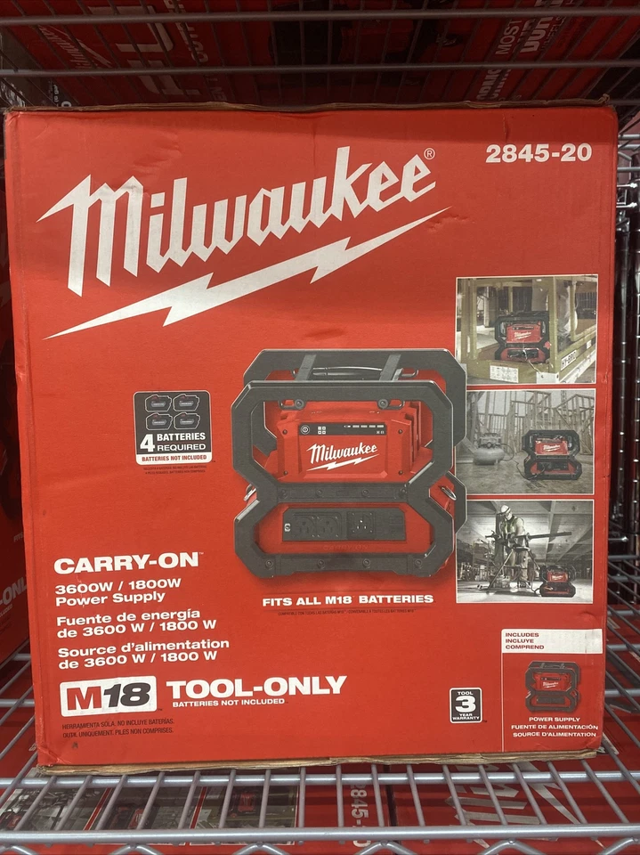 Milwaukee 2845-20 M18 CARRY-ON 3600W/1800W Power Supply - Image 1 of 1
