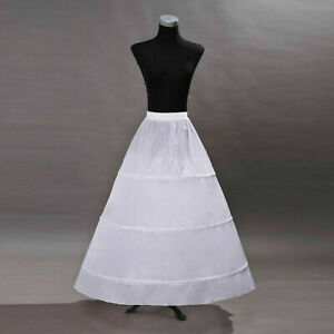 RULTA White 3 Hoops Crinoline Underskirt Petticoat Wedding  Bridal Dress S-XL B1