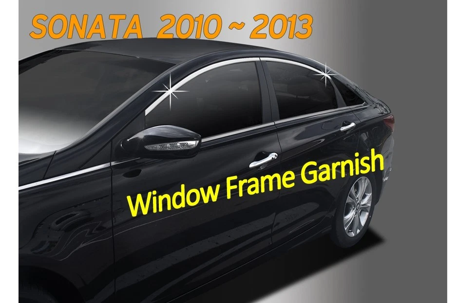 Chrome Silver Door Window Glass Frame Molding C108 for Hyundai Sonata 2010~2013 - Image 1 of 4