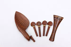 New 1set violin parts 4/4 snake wood Accessories tailpiece peg endpin Chin rest - Picture 1 of 5